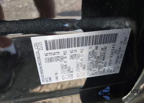 2023 Nissan Rogue S Intelligent Awd из США, поврежденный, VIN 5N1BT3AB3PC936345